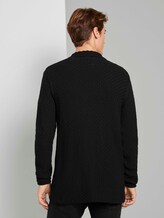 Gebreide smart-casual jas met structuur - Mannen - Black Gebreide smart-casual jas met structuur - Mannen - Black - 2 - TOM TAILOR