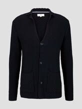 Gebreide smart-casual jas met structuur - Mannen - Black Gebreide smart-casual jas met structuur - Mannen - Black - 7 - TOM TAILOR