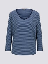 Langarmshirt - Frauen - blue navy popcorn structure Langarmshirt - Frauen - blue navy popcorn structure - 7 - TOM TAILOR