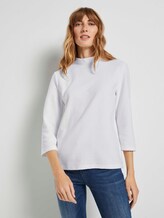 3/4 Arm Shirt mit Ottoman Struktur - Frauen - Whisper White 3/4 Arm Shirt mit Ottoman Struktur - Frauen - Whisper White - 1 - TOM TAILOR