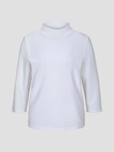 3/4 Arm Shirt mit Ottoman Struktur - Frauen - Whisper White 3/4 Arm Shirt mit Ottoman Struktur - Frauen - Whisper White - 7 - TOM TAILOR
