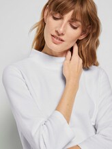 3/4 Arm Shirt mit Ottoman Struktur - Frauen - Whisper White 3/4 Arm Shirt mit Ottoman Struktur - Frauen - Whisper White - 9 - TOM TAILOR