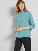 3/4 Arm Shirt mit Ottoman Struktur - Frauen - Salvia 3/4 Arm Shirt mit Ottoman Struktur - Frauen - Salvia - 5 - TOM TAILOR