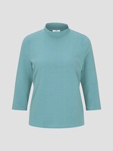 3/4 Arm Shirt mit Ottoman Struktur - Frauen - Salvia 3/4 Arm Shirt mit Ottoman Struktur - Frauen - Salvia - 7 - TOM TAILOR