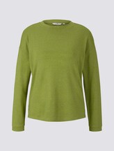 Langarmshirt in Melange Optik - Frauen - wood green melange Langarmshirt in Melange Optik - Frauen - wood green melange - 7 - TOM TAILOR