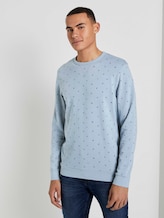 Gemustertes Sweatshirt - Männer - blue organic leaf print Gemustertes Sweatshirt - Männer - blue organic leaf print - 1 - TOM TAILOR Denim