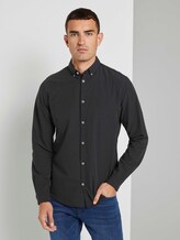 Fein gemustertes Hemd - Männer - black by burgundy white dobby Fein gemustertes Hemd - Männer - black by burgundy white dobby - 1 - TOM TAILOR