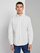 Fein gemustertes Hemd - Männer - off white with blue navy dobby Fein gemustertes Hemd - Männer - off white with blue navy dobby - 1 - TOM TAILOR