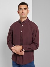 Fein gemustertes Hemd - Männer - burgundy with blue white dobby Fein gemustertes Hemd - Männer - burgundy with blue white dobby - 1 - TOM TAILOR