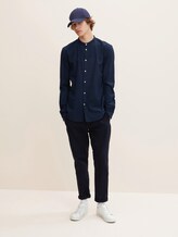 Stehkragenhemd mit feiner Struktur - Männer - navy small dobby Stehkragenhemd mit feiner Struktur - Männer - navy small dobby - 3 - TOM TAILOR Denim