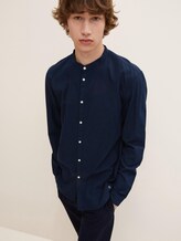 Stehkragenhemd mit feiner Struktur - Männer - navy small dobby Stehkragenhemd mit feiner Struktur - Männer - navy small dobby - 5 - TOM TAILOR Denim