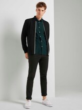 Gemustertes Hemd Slim Fit - Männer - navy green mini vichy Gemustertes Hemd Slim Fit - Männer - navy green mini vichy - 3 - TOM TAILOR Denim