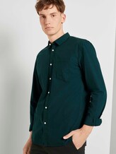 Gemustertes Hemd Slim Fit - Männer - navy green mini vichy Gemustertes Hemd Slim Fit - Männer - navy green mini vichy - 5 - TOM TAILOR Denim