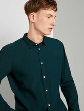Gemustertes Hemd Slim Fit - Männer - navy green mini vichy Gemustertes Hemd Slim Fit - Männer - navy green mini vichy - 9 - TOM TAILOR Denim
