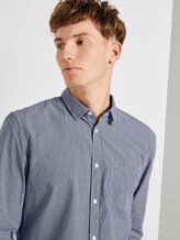 Gemustertes Hemd Slim Fit - Männer - navy white mini vichy Gemustertes Hemd Slim Fit - Männer - navy white mini vichy - 9 - TOM TAILOR Denim