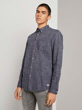 Feines Slim Fit Hemd - Männer - Black Iris Blue Feines Slim Fit Hemd - Männer - Black Iris Blue - 1 - TOM TAILOR Denim