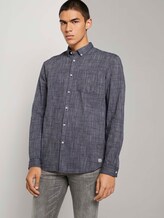 Feines Slim Fit Hemd - Männer - Black Iris Blue Feines Slim Fit Hemd - Männer - Black Iris Blue - 5 - TOM TAILOR Denim