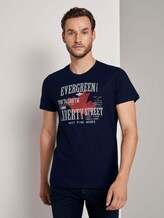 Print T-Shirt - Männer - Sky Captain Blue Print T-Shirt - Männer - Sky Captain Blue - 1 - TOM TAILOR