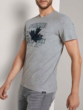 Print T-Shirt - Männer - Middle Grey Melange Print T-Shirt - Männer - Middle Grey Melange - 10 - TOM TAILOR