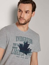 Print T-Shirt - Männer - Middle Grey Melange Print T-Shirt - Männer - Middle Grey Melange - 9 - TOM TAILOR