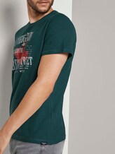 Print T-Shirt - Männer - Stroke Green Print T-Shirt - Männer - Stroke Green - 10 - TOM TAILOR