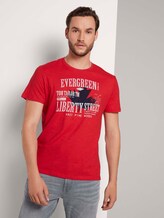 Print T-Shirt - Männer - blood orange Print T-Shirt - Männer - blood orange - 1 - TOM TAILOR