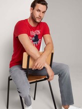 Print T-Shirt - Männer - blood orange Print T-Shirt - Männer - blood orange - 5 - TOM TAILOR