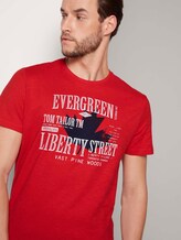 Print T-Shirt - Männer - blood orange Print T-Shirt - Männer - blood orange - 9 - TOM TAILOR