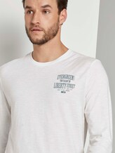 Langarmshirt mit Brustprint - Männer - Light Marsmallow Langarmshirt mit Brustprint - Männer - Light Marsmallow - 9 - TOM TAILOR