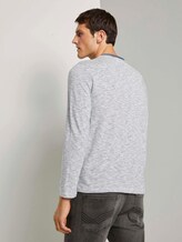 Gestreiftes Henleyshirt mit Print - Männer - light marsmallow stripe Gestreiftes Henleyshirt mit Print - Männer - light marsmallow stripe - 2 - TOM TAILOR