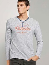 Gestreiftes Henleyshirt mit Print - Männer - light marsmallow stripe Gestreiftes Henleyshirt mit Print - Männer - light marsmallow stripe - 5 - TOM TAILOR