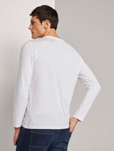 Langarmshirt mit Print - Männer - Off White Langarmshirt mit Print - Männer - Off White - 2 - TOM TAILOR