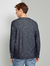 Meliertes Langarmshirt - Männer - Sky Captain Blue Meliertes Langarmshirt - Männer - Sky Captain Blue - 2 - TOM TAILOR
