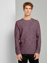 Meliertes Langarmshirt - Männer - Dusty Wildberry Red Meliertes Langarmshirt - Männer - Dusty Wildberry Red - 1 - TOM TAILOR