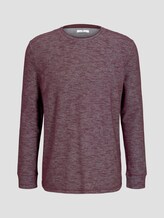 Meliertes Langarmshirt - Männer - Dusty Wildberry Red Meliertes Langarmshirt - Männer - Dusty Wildberry Red - 7 - TOM TAILOR