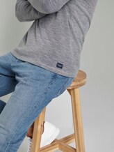 Meliertes Langarmshirt mit Kapuze - Männer - Middle Grey Melange Meliertes Langarmshirt mit Kapuze - Männer - Middle Grey Melange - 10 - TOM TAILOR