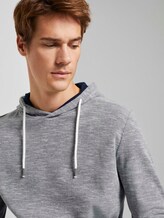 Meliertes Langarmshirt mit Kapuze - Männer - Middle Grey Melange Meliertes Langarmshirt mit Kapuze - Männer - Middle Grey Melange - 9 - TOM TAILOR