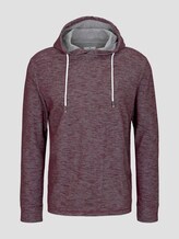 Meliertes Langarmshirt mit Kapuze - Männer - Dusty Wildberry Red Meliertes Langarmshirt mit Kapuze - Männer - Dusty Wildberry Red - 7 - TOM TAILOR