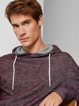 Meliertes Langarmshirt mit Kapuze - Männer - Dusty Wildberry Red Meliertes Langarmshirt mit Kapuze - Männer - Dusty Wildberry Red - 9 - TOM TAILOR