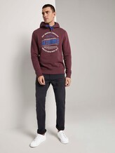 Hoodie mit Print - Männer - Dusty Wildberry Red Hoodie mit Print - Männer - Dusty Wildberry Red - 3 - TOM TAILOR