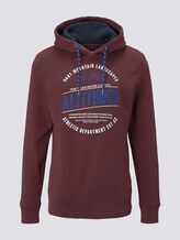 Hoodie mit Print - Männer - Dusty Wildberry Red Hoodie mit Print - Männer - Dusty Wildberry Red - 7 - TOM TAILOR
