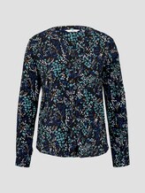 Gemusterte Henley Bluse - Frauen - black floral design Gemusterte Henley Bluse - Frauen - black floral design - 7 - TOM TAILOR