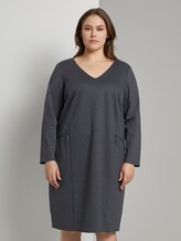 Curvy - Jerseykleid im Hahnentrittmuster - Frauen - grey houndtooth check Curvy - Jerseykleid im Hahnentrittmuster - Frauen - grey houndtooth check - 1 - My True Me
