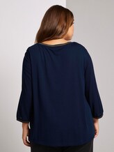 3/4-Arm Shirt im Materialmix - Frauen - Sky Captain Blue 3/4-Arm Shirt im Materialmix - Frauen - Sky Captain Blue - 2 - My True Me