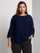 3/4-Arm Shirt im Materialmix - Frauen - Sky Captain Blue 3/4-Arm Shirt im Materialmix - Frauen - Sky Captain Blue - 5 - My True Me