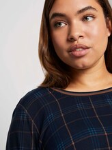 3/4-Arm Shirt im Materialmix - Frauen - navy bold printed check 3/4-Arm Shirt im Materialmix - Frauen - navy bold printed check - 9 - My True Me