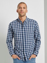 Klassisches Karohemd - Männer - navy offwhite space yarn check Klassisches Karohemd - Männer - navy offwhite space yarn check - 1 - TOM TAILOR