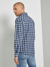 Klassisches Karohemd - Männer - navy offwhite space yarn check Klassisches Karohemd - Männer - navy offwhite space yarn check - 2 - TOM TAILOR