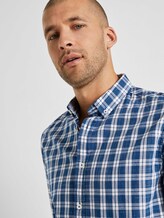 Klassisches Karohemd - Männer - navy offwhite space yarn check Klassisches Karohemd - Männer - navy offwhite space yarn check - 9 - TOM TAILOR