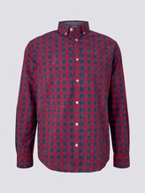 Klassisches Karohemd - Männer - red navy space yarn check Klassisches Karohemd - Männer - red navy space yarn check - 7 - TOM TAILOR